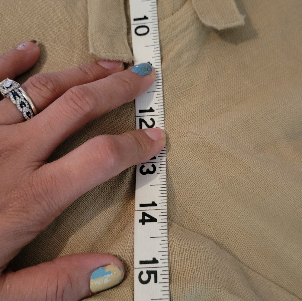 Polo raplh lauren  100% linen tan wide legged pants - Picture 4 of 13
